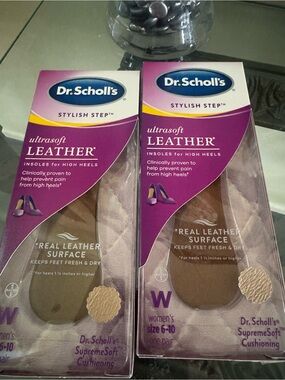 Dr. Scholl's Ultrasoft Leather Insoles for High Heels -  set‎ of 2